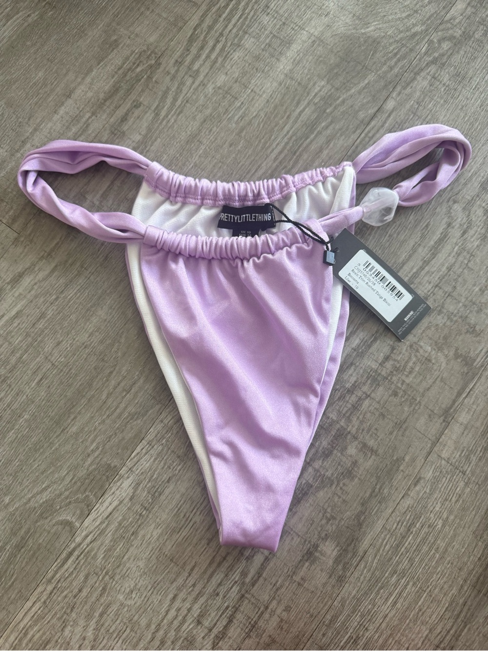 PrettyLittleThing Lilac Girls' Bikini Bottoms with White Lining